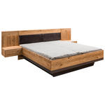 BETTANLAGE 180/200 cm  in Schwarz, Eichefarben  - Eichefarben/Schwarz, LIFESTYLE, Holz/Holzwerkstoff (180/200cm) - Linea Natura