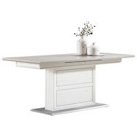ESSTISCH 180-220/90/76,2 cm Nachbildung  Holzwerkstoff ausziehbar rechteckig Grau, Weiß  - Weiß/Grau, LIFESTYLE, Holzwerkstoff (180-220/90/76,2cm) - Hom`in