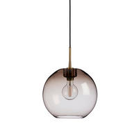 HÄNGELEUCHTE Gloria 32/29 cm   - Dunkelbraun/Messingfarben, KONVENTIONELL, Glas/Metall (32/29cm) - Belid
