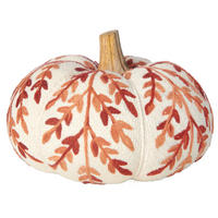 DEKOKÜRBIS - Creme/Orange, LIFESTYLE, Textil (Ø10/11cm)