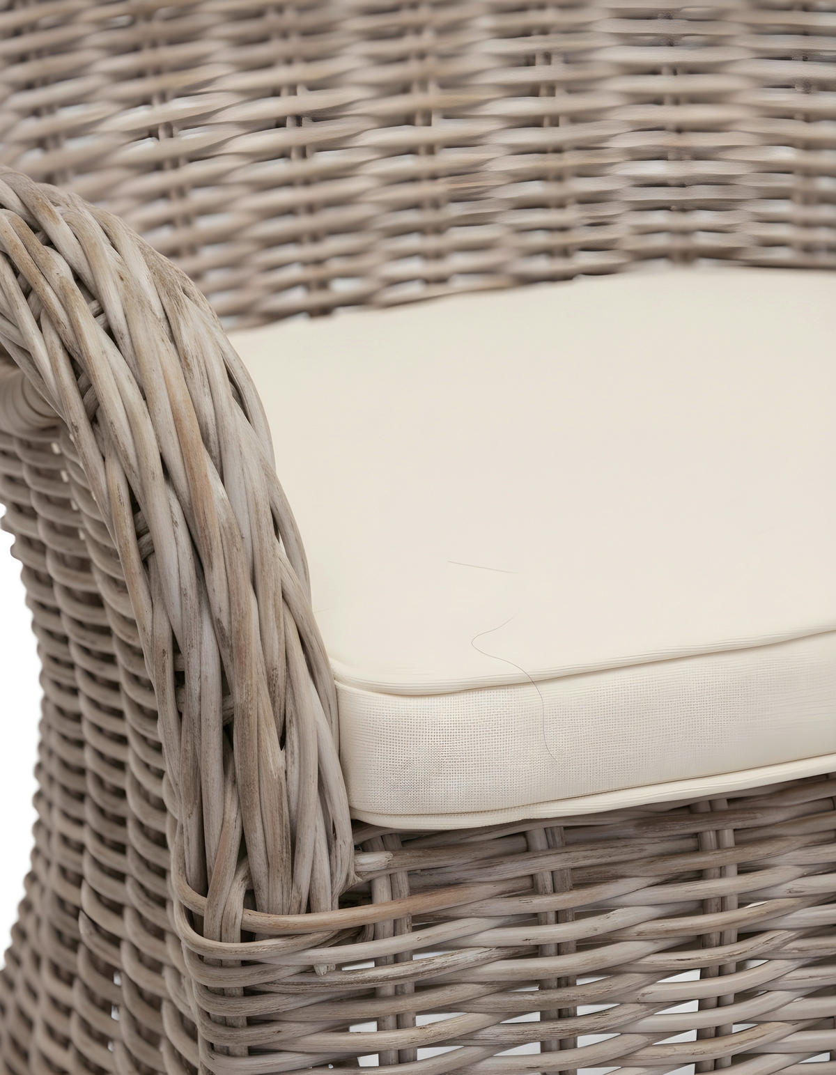 STOL   flatväv  cremefärgad, gråvit  - gråvit/cremefärgad, Trend, trä/textil (64/88/56cm) - Landscape