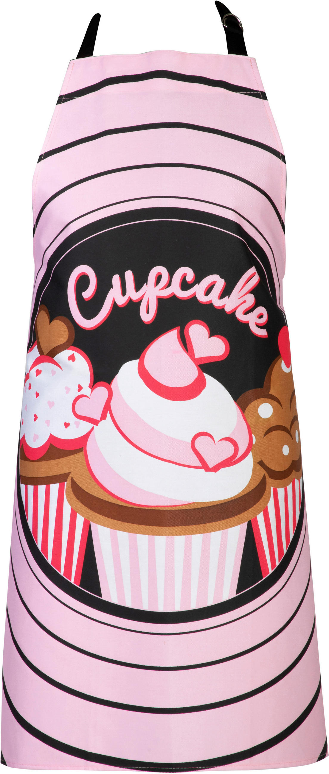 SCHÜRZE Rot, Schwarz, Weiß, Hellrosa, Hellbraun  - Hellbraun/Hellrosa, Design, Textil (80/85cm)