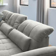 ECKSOFA  in Flachgewebe Hellgrau  204/341 cm  - Hellgrau/Schwarz, Design, Textil/Metall (204/341cm) - Xora