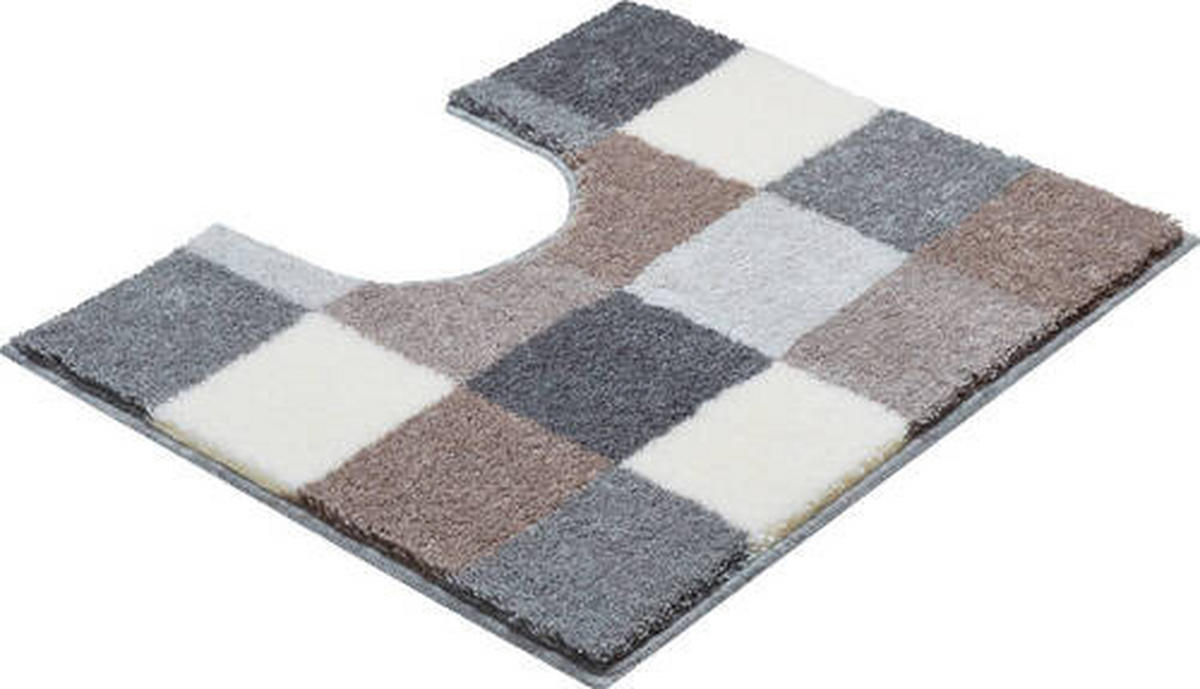 WC PŘEDLOŽKA, 49/60 cm - bílá/béžová, Basics, textil/plast (49/60cm) - Grund