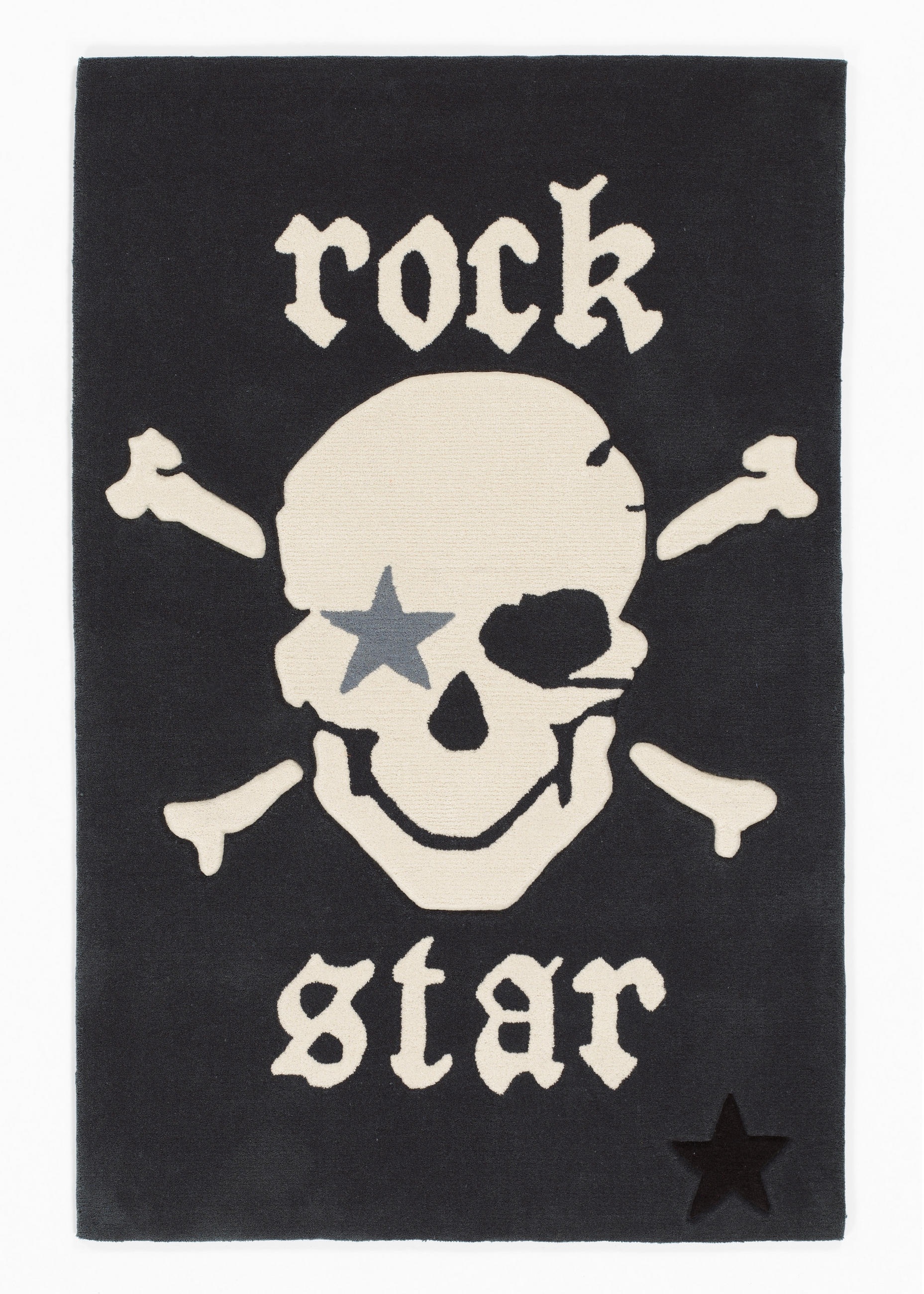 KINDERTEPPICH 160/230 cm Rock Star  - Dunkelgrau/Schwarz, Trend, Naturmaterialien/Textil (160/230cm)