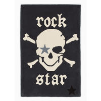 KINDERTEPPICH 160/230 cm Rock Star  - Dunkelgrau/Schwarz, Trend, Naturmaterialien/Textil (160/230cm)
