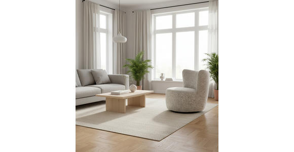 SESSEL in Leinenoptik Grau, Schwarz  - Schwarz/Grau, Design, Textil/Metall (75/79/76cm) - Xora
