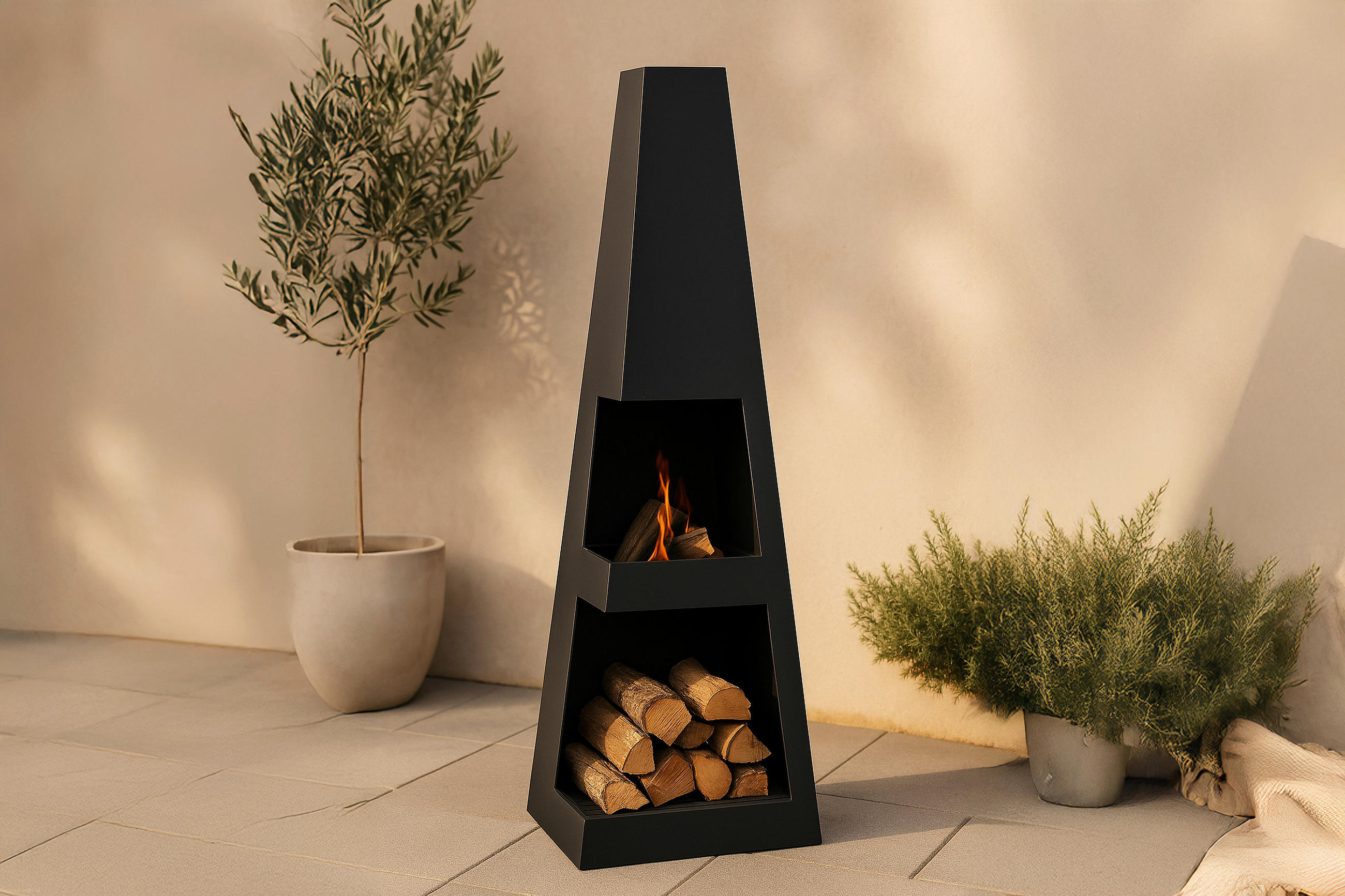 ELDSTAD   - svart, Klassisk, metall (40/120/40cm) - Gardenson