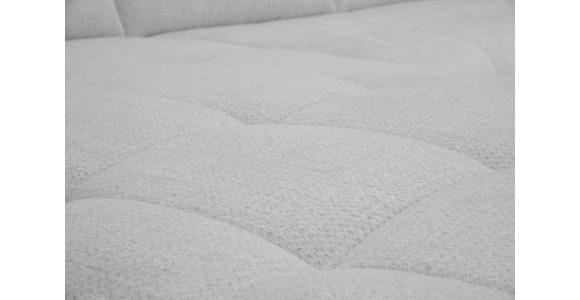 ECKSOFA Silberfarben Chenille Armlehnenkissen, Rücken echt, Sitztiefenverstellung  - Silberfarben/Schwarz, KONVENTIONELL, Textil/Metall (215/313cm) - Hom`in