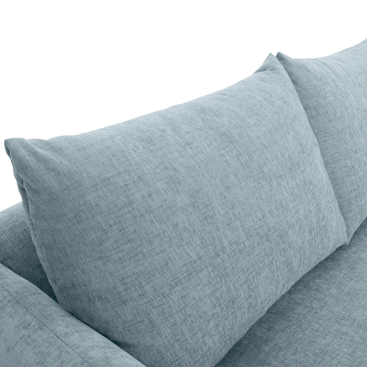 ECKSOFA Blau Flachgewebe  - Blau/Buchefarben, KONVENTIONELL, Holz/Textil (230/144cm) - Carryhome