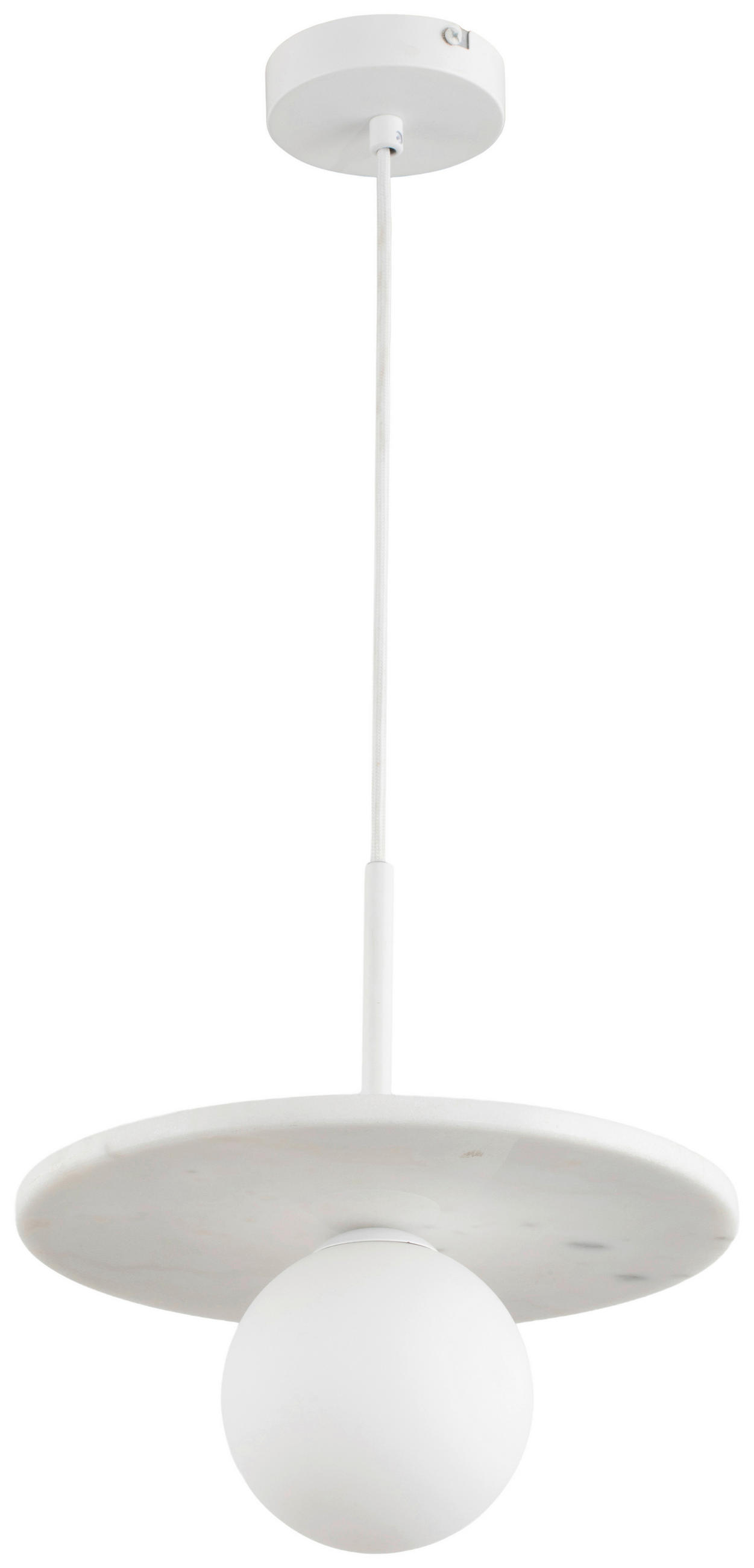 HÄNGELEUCHTE 28/132 cm  - Weiß, Design, Glas/Stein (28/132cm) - Collet's Monde