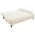 SCHLAFSOFA  mit Cord Weiß  - Schwarz/Weiß, KONVENTIONELL, Kunststoff/Textil (211/96/105cm) - Carryhome