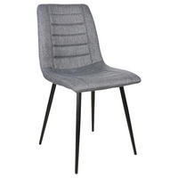 Scaun din metal, textil, negru, gri închis - gri închis/negru, Design, metal/textil (45/86/55cm) - Xora