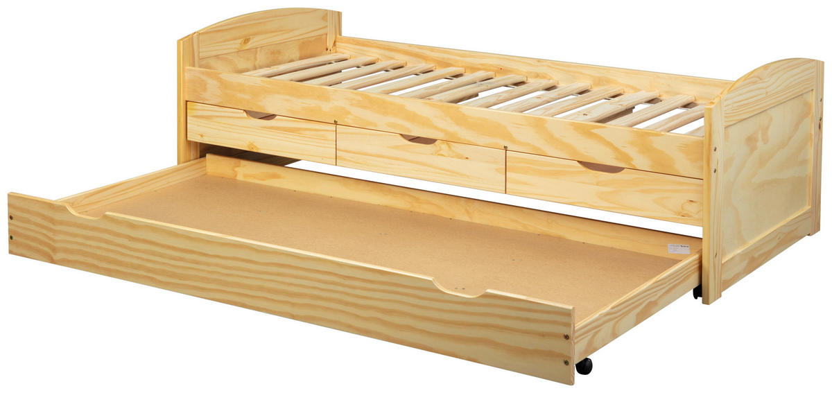 AUSZIEHBETT 90/200 cm Kieferfarben  - Kieferfarben, Basics, Holz/Kunststoff (90/200cm) - MID.YOU