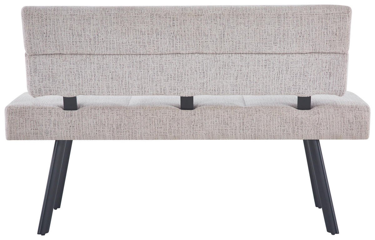 SITZBANK in Metall, Textil Beige  - Beige/Schwarz, KONVENTIONELL, Textil/Metall (140/88/62cm) - MID.YOU