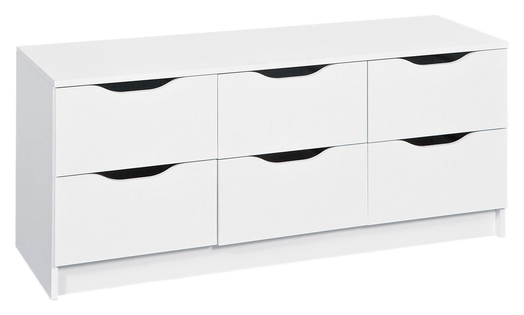 KOMODA, biela, 120/50/40 cm - biela, Lifestyle, kompozitné drevo (120/50/40cm) - MID.YOU