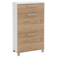 SCHUHKIPPER  in 61/108/31 cm  - Chromfarben/Eichefarben, Design, Holz/Holzwerkstoff (61/108/31cm) - Dieter Knoll