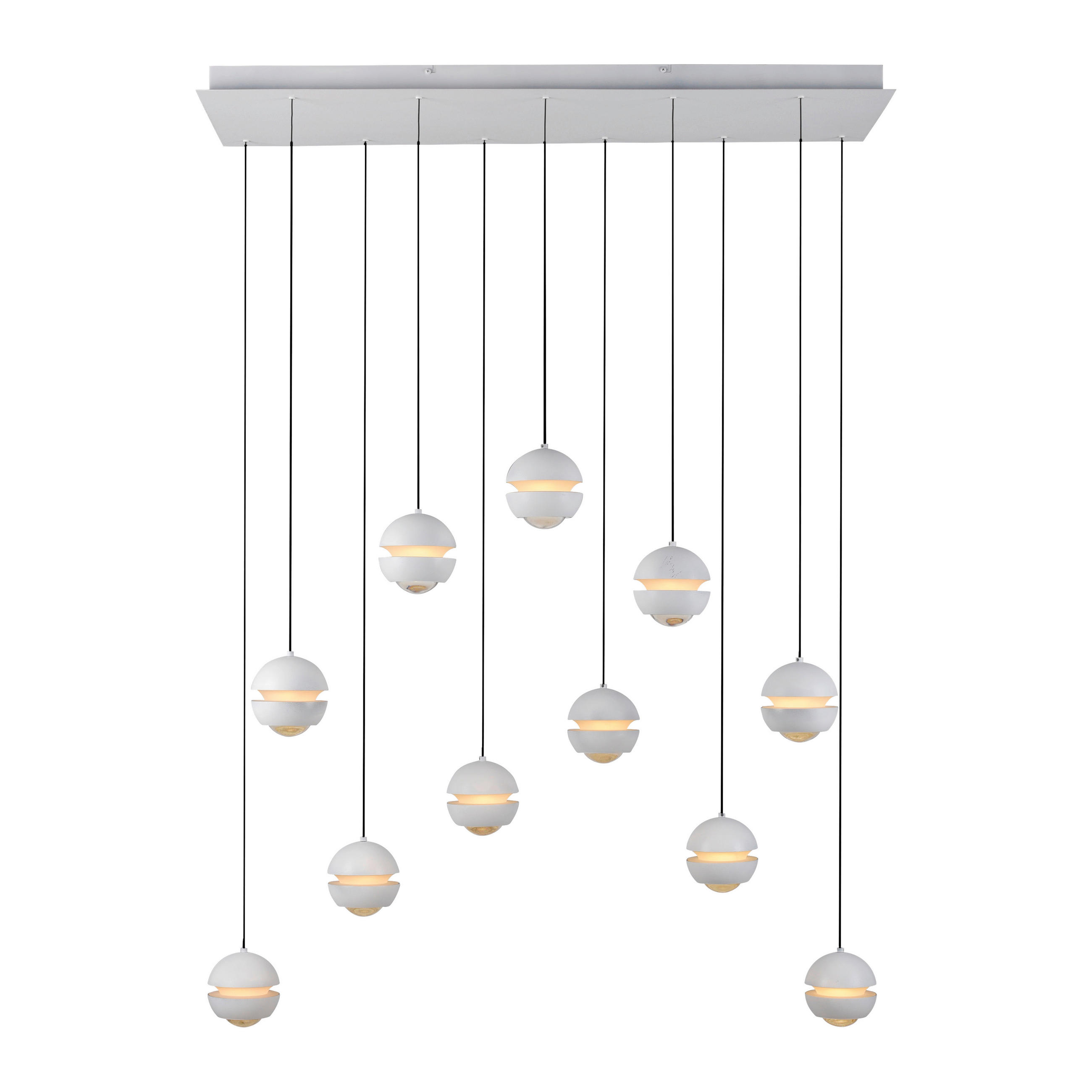 LED-PENDELLEUCHTE 114/30/220 cm  - Weiß, Design, Kunststoff/Metall (114/30/220cm) - Schöner Wohnen