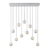 LED-PENDELLEUCHTE 114/30/220 cm  - Weiß, Design, Kunststoff/Metall (114/30/220cm) - Schöner Wohnen
