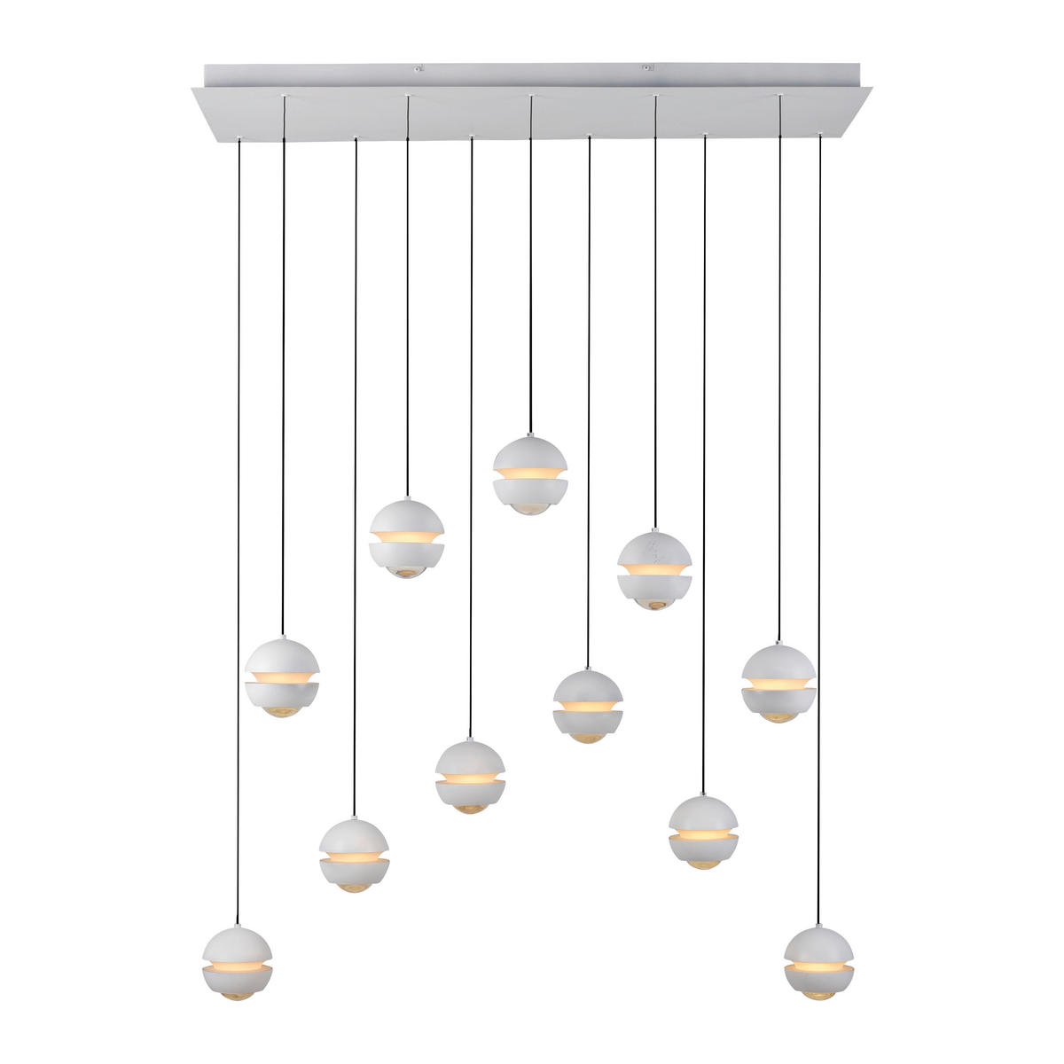 LED-PENDELLEUCHTE 114/30/220 cm  - Weiß, Design, Kunststoff/Metall (114/30/220cm) - Schöner Wohnen