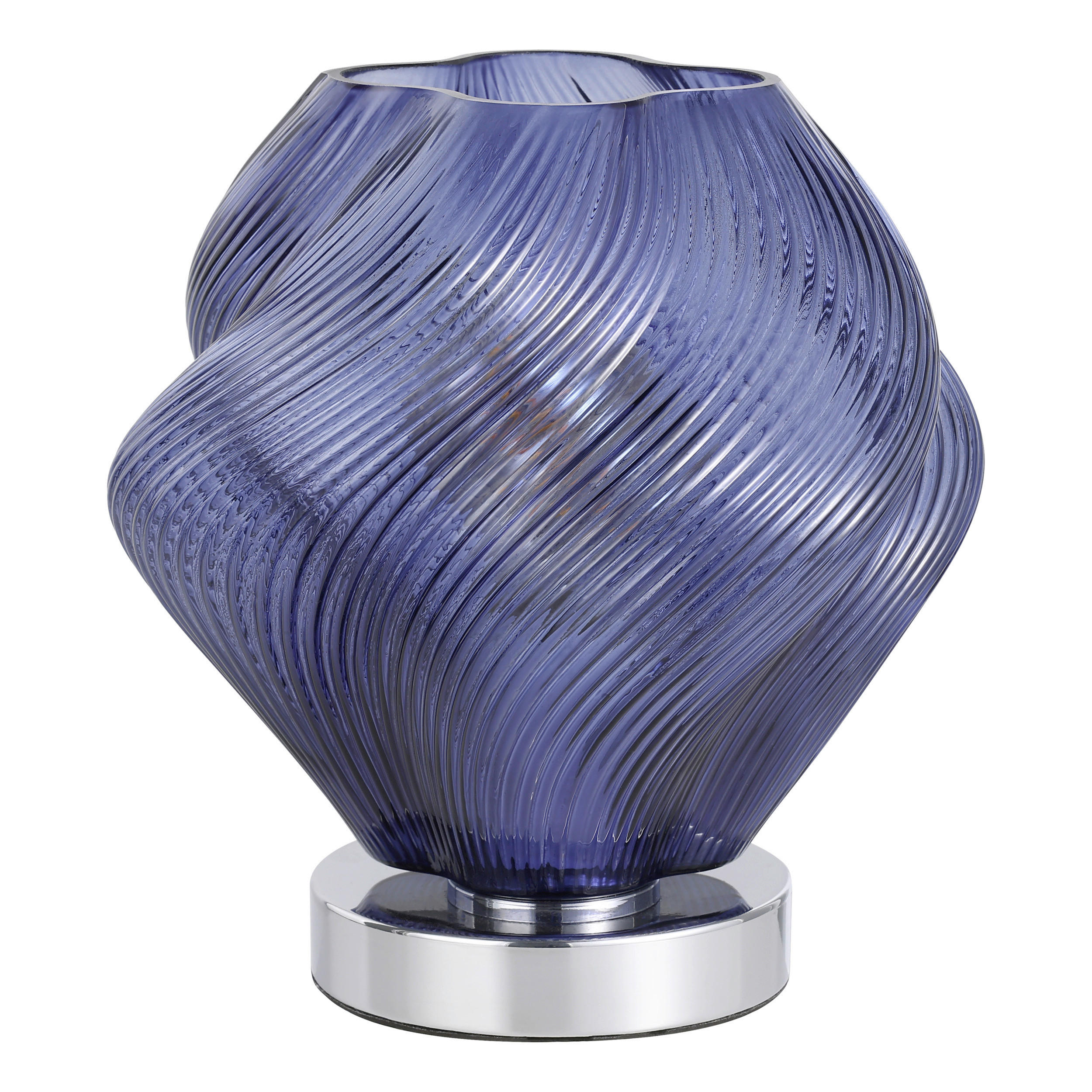 TISCHLEUCHTE 22/23 cm  - Blau, Design, Glas/Metall (22/23cm) - Eglo