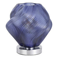 TISCHLEUCHTE 22/23 cm  - Blau, Design, Glas/Metall (22/23cm) - Eglo