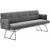 SITZBANK 212/89/70 cm Feincord Anthrazit Metall  - Anthrazit/Schwarz, Design, Textil/Metall (212/89/70cm) - Pure Home Lifestyle