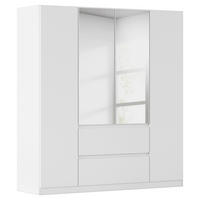 Nidda B: 181 cm Weiß 181/197/54 cm,  in Silberfarben, Weiß, 4-türig  - Silberfarben/Weiß, Basics, Holzwerkstoff (181/197/54cm) - Rauch Möbel