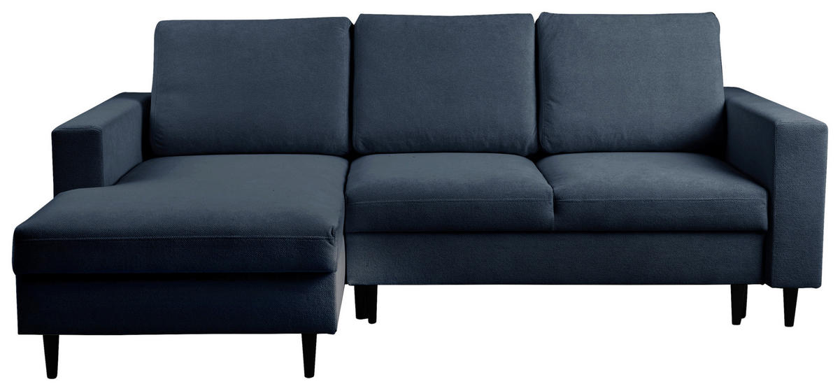 ECKSOFA in Struktur Anthrazit  - Anthrazit/Schwarz, Modern, Holz/Kunststoff (145/230cm) - MID.YOU
