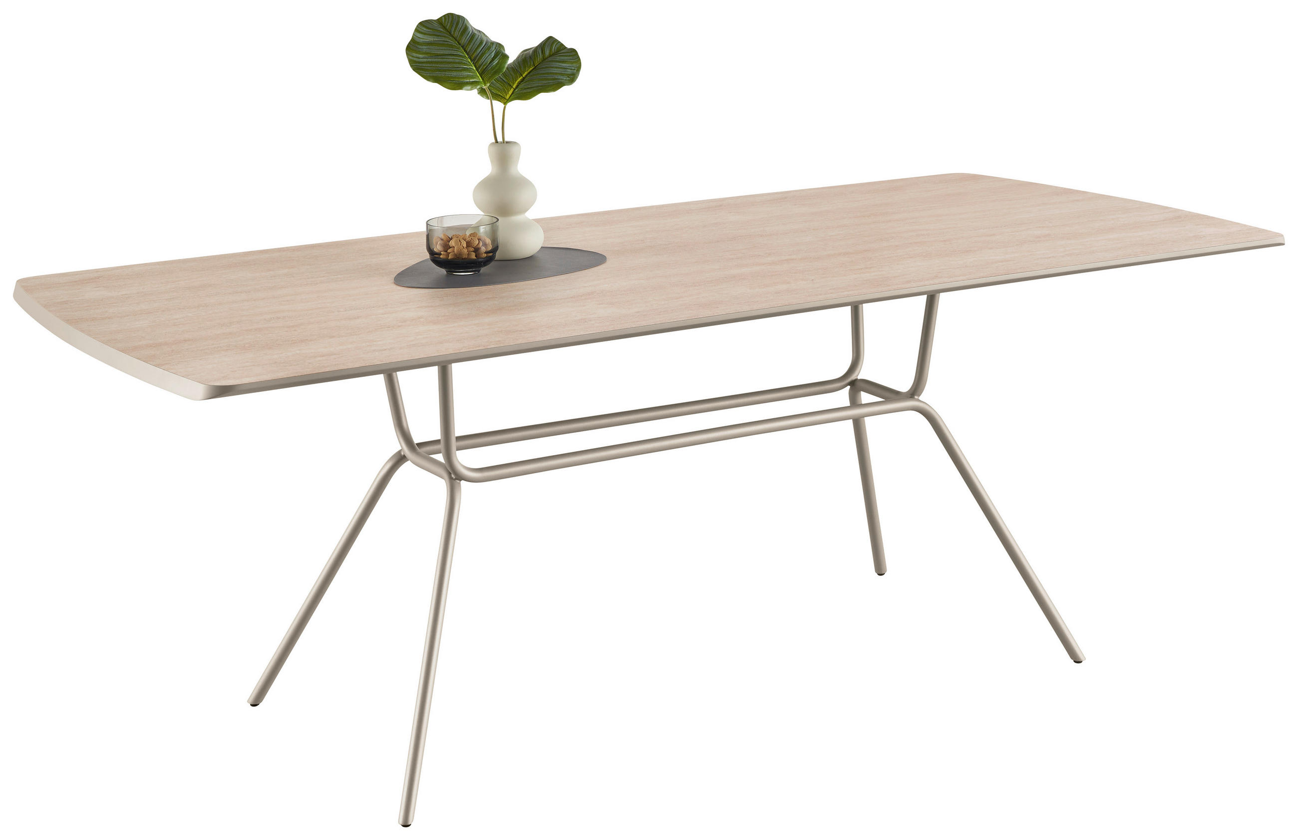 ESSTISCH Beige  in verschiedenen Größen erhältlich, Variantenauswahl  - Beige, Design, Holzwerkstoff/Metall (200/100/76cm) - Musterring