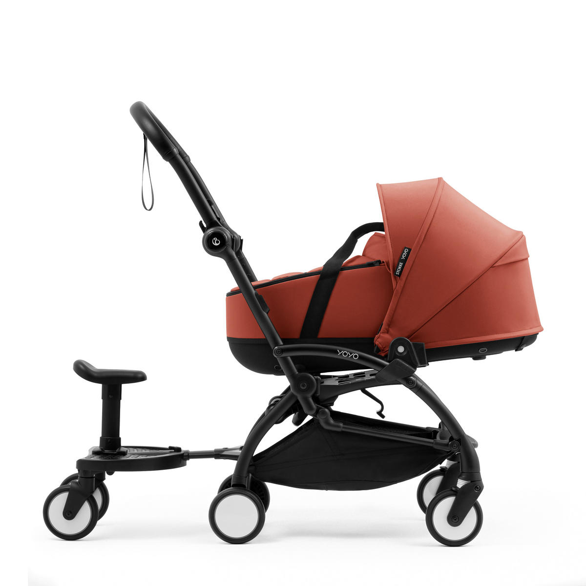 KOŠARA ZA KOLICA    - tamno ružičasta, Basics, tekstil (45,5/44/77cm) - Stokke