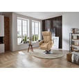 RELAXSESSEL in Leder Hellbraun  - Hellbraun/Edelstahlfarben, Design, Leder/Metall (78/112/85cm) - Cantus