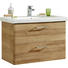 WASCHTISCHKOMBI Sanitärkeramik Eichefarben - Chromfarben/Eichefarben, KONVENTIONELL, Keramik/Holzwerkstoff (82/56/45cm) - Xora WASCHTISCHKOMBI Sanitärkeramik Eichefarben - Chromfarben/Eichefarben, KONVENTIONELL, Keramik/Holzwerkstoff (82/56/45cm) - Xora