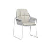 CHAISE EMPILABLE métal, textile blanc  - blanc, Basics, métal/textile (66/87/64cm)