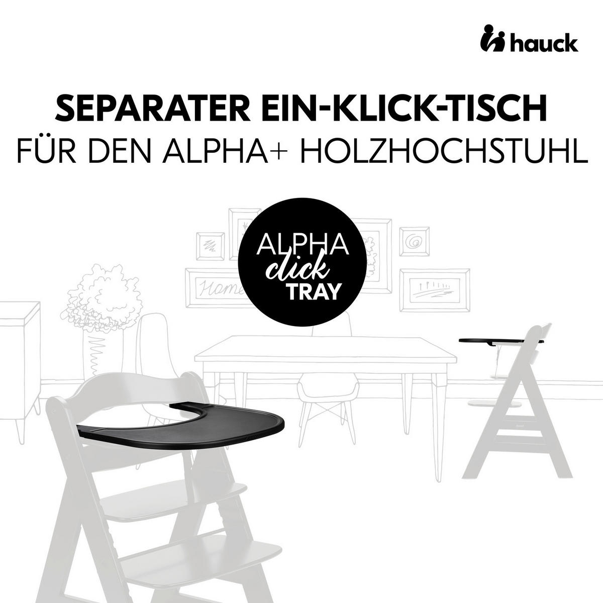 ESS- UND SPIELBRETT  - Schwarz, Basics, Kunststoff (46/3,5/44cm) - Hauck