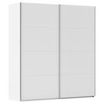 SCHWEBETÜRENSCHRANK 201/223/68 cm 2-türig Weiß  - Alufarben/Weiß, Basics, Holzwerkstoff/Metall (201/223/68cm) - Novel