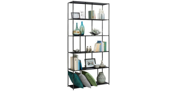 REGAL Schwarz 90/190/30 cm - Schwarz, Design, Metall (90/190/30cm) - Carryhome