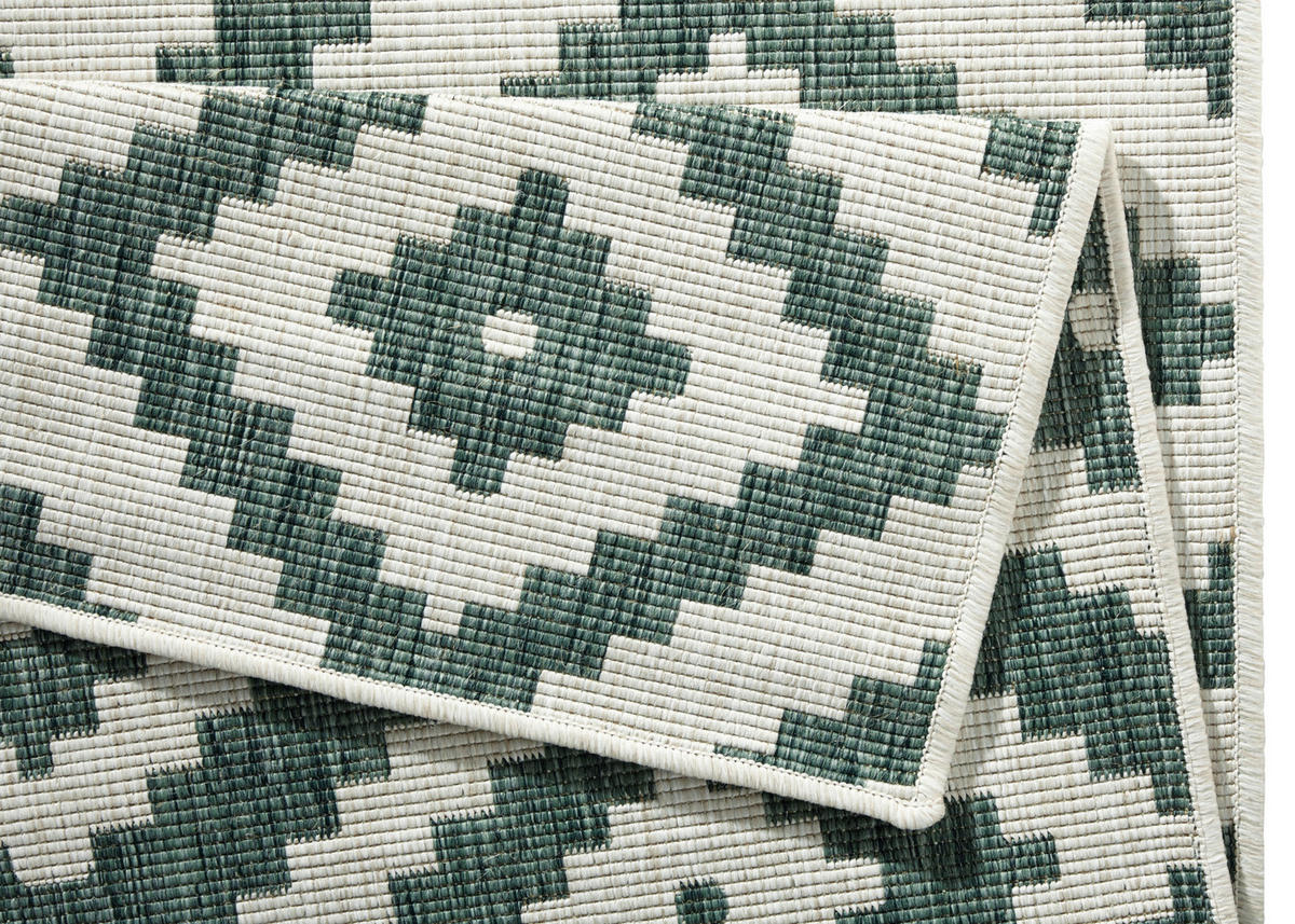 OUTDOORTEPPICH 80/150 cm Twin Creme, Grün  - Creme/Grün, Basics, Kunststoff (80/150cm) - Novel