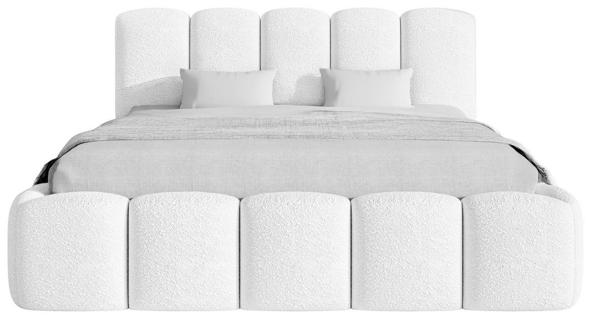ČALÚNENÁ POSTEĽ, 160/200 cm, perleťová - perleťová, Modern, drevo/textil (160/200cm) - Livetastic