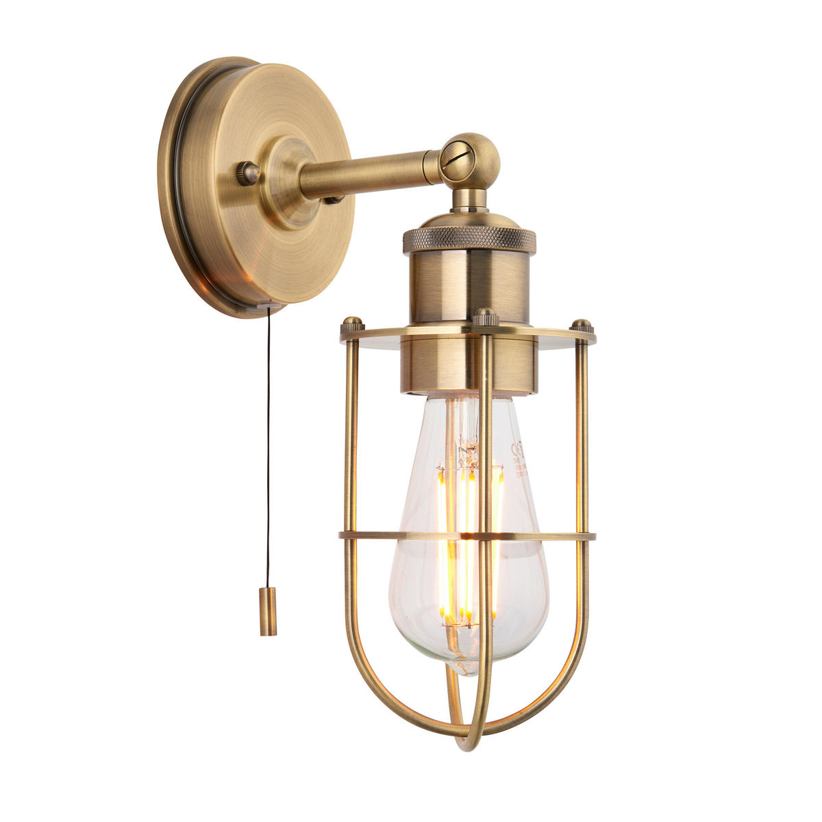 BADEZIMMER-WANDLEUCHTE - Messingfarben/Goldfarben, KONVENTIONELL, Metall (11/28.6cm) - ENDON