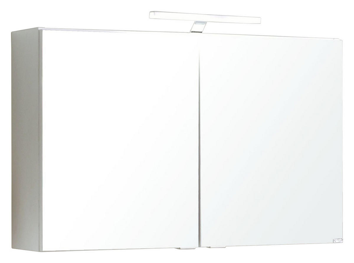BADEZIMMER  in 80 cm  - Weiss/Silbereichenfarben, Modern, Holzwerkstoff/Stein (80cm) - Held