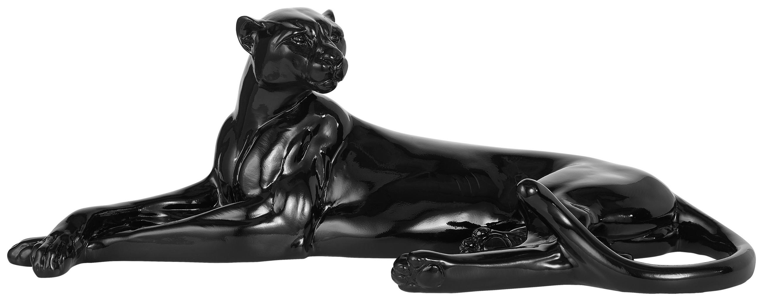 DEKOPANTHER - Schwarz, LIFESTYLE, Kunststoff (48,5/19,5/16cm) - Ambia Home