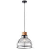 PENDELLEUCHTE Avia 35/135 cm   - Schwarz, Natur, Holz/Metall (35/135cm) - Brilliant