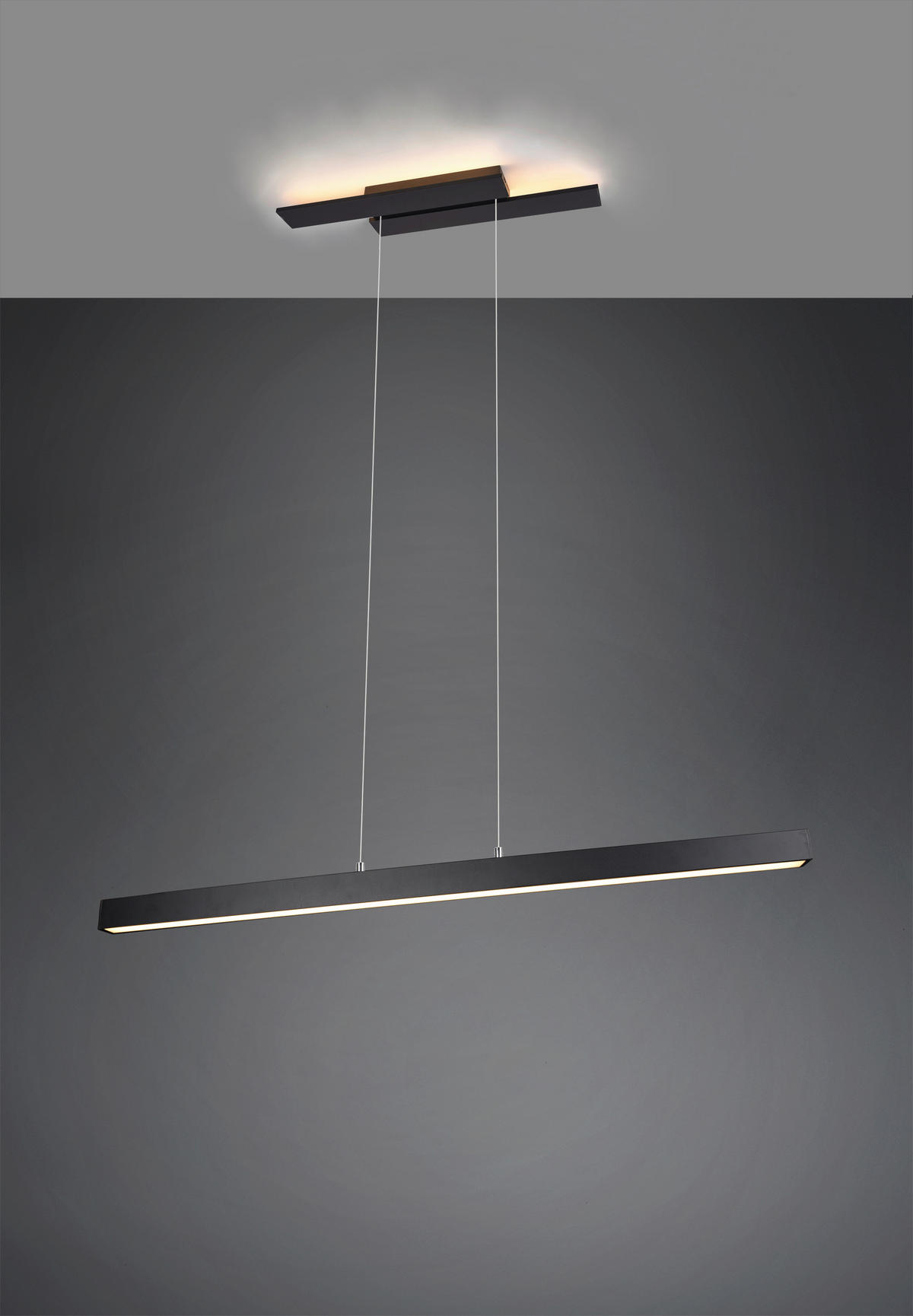 LED-HÄNGELEUCHTE Belfast 115,5/14,2/150 cm   - Schwarz/Weiß, Basics, Kunststoff/Metall (115,5/14,2/150cm) - Trio Leuchten