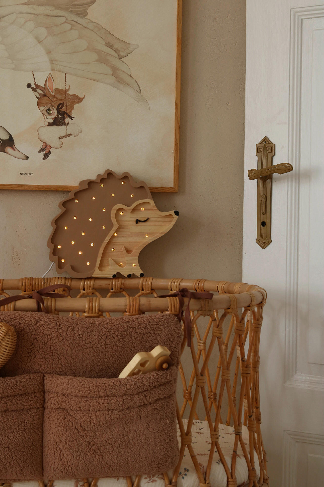KINDERWANDLEUCHTE Animals 30/5,5/25,5 cm   - Hellbraun, Trend, Holz (30/5,5/25,5cm)