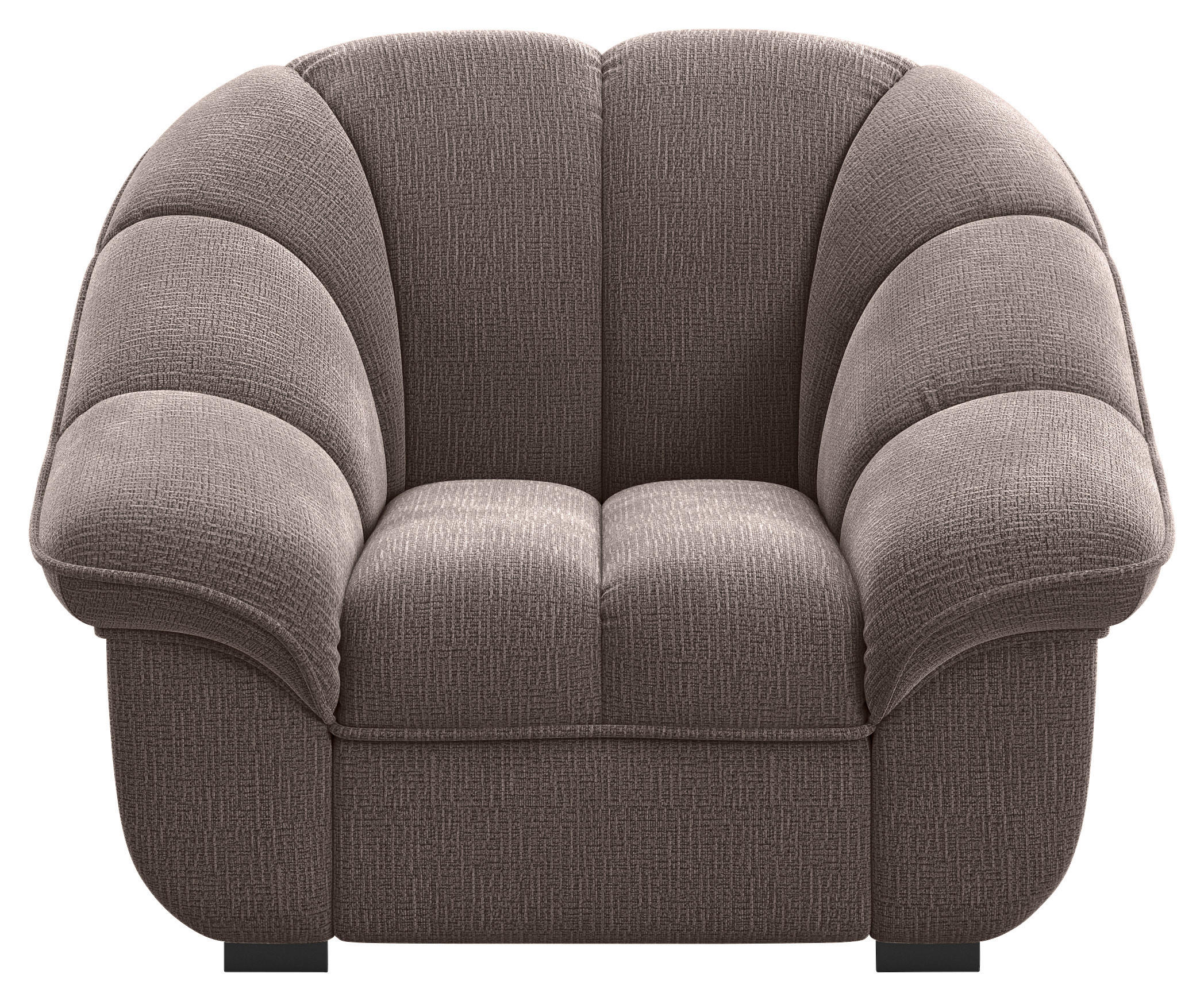 SESSEL in Chenille Braun  - Schwarz/Braun, KONVENTIONELL, Kunststoff/Textil (110/88/104cm) - Welnova