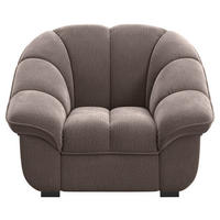 SESSEL in Chenille Braun  - Schwarz/Braun, KONVENTIONELL, Kunststoff/Textil (110/88/104cm) - Welnova