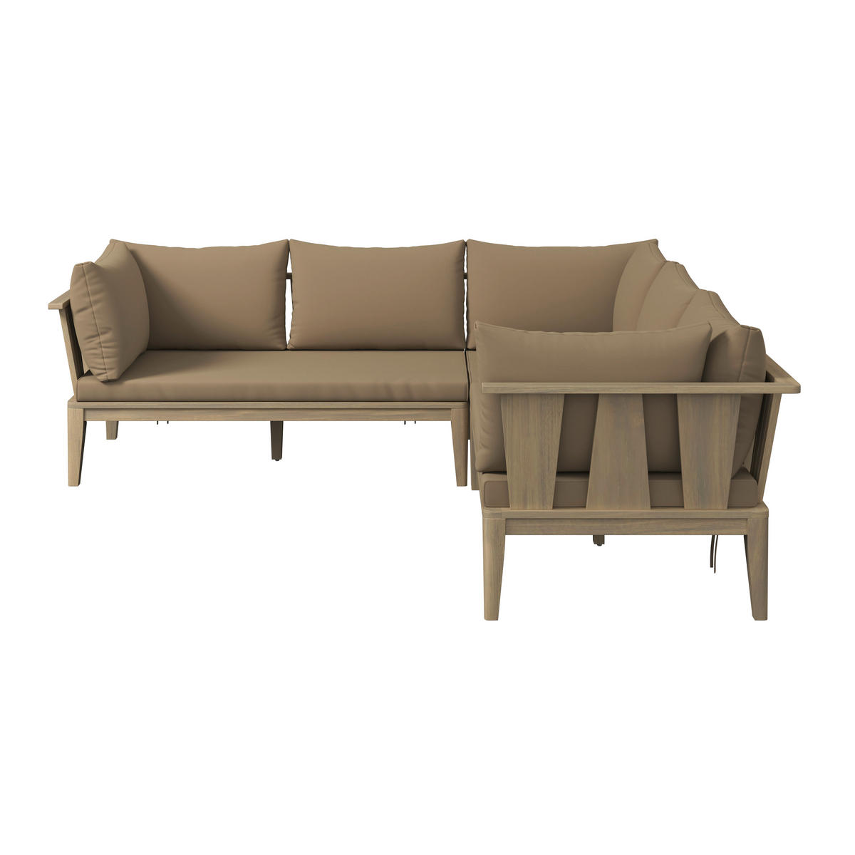 Set Lounge  223/223 cm   - culoare lemn acacia/culoare lemn tec, Natur, plastic/lemn (223/223cm) - Ambia Garden