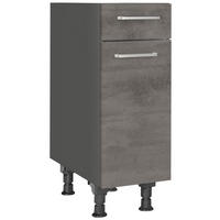 SCHUBKASTENUNTERSCHRANK 30/87/56 cm  in Schieferfarben  - Schieferfarben/Edelstahlfarben, MODERN, Holzwerkstoff/Metall (30/87/56cm) - Nobilia