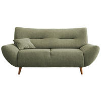 2-SITZER-SOFA Chenille Grün  - Wildeiche/Grün, Modern, Holz/Textil (173/81/90cm) - MID.YOU